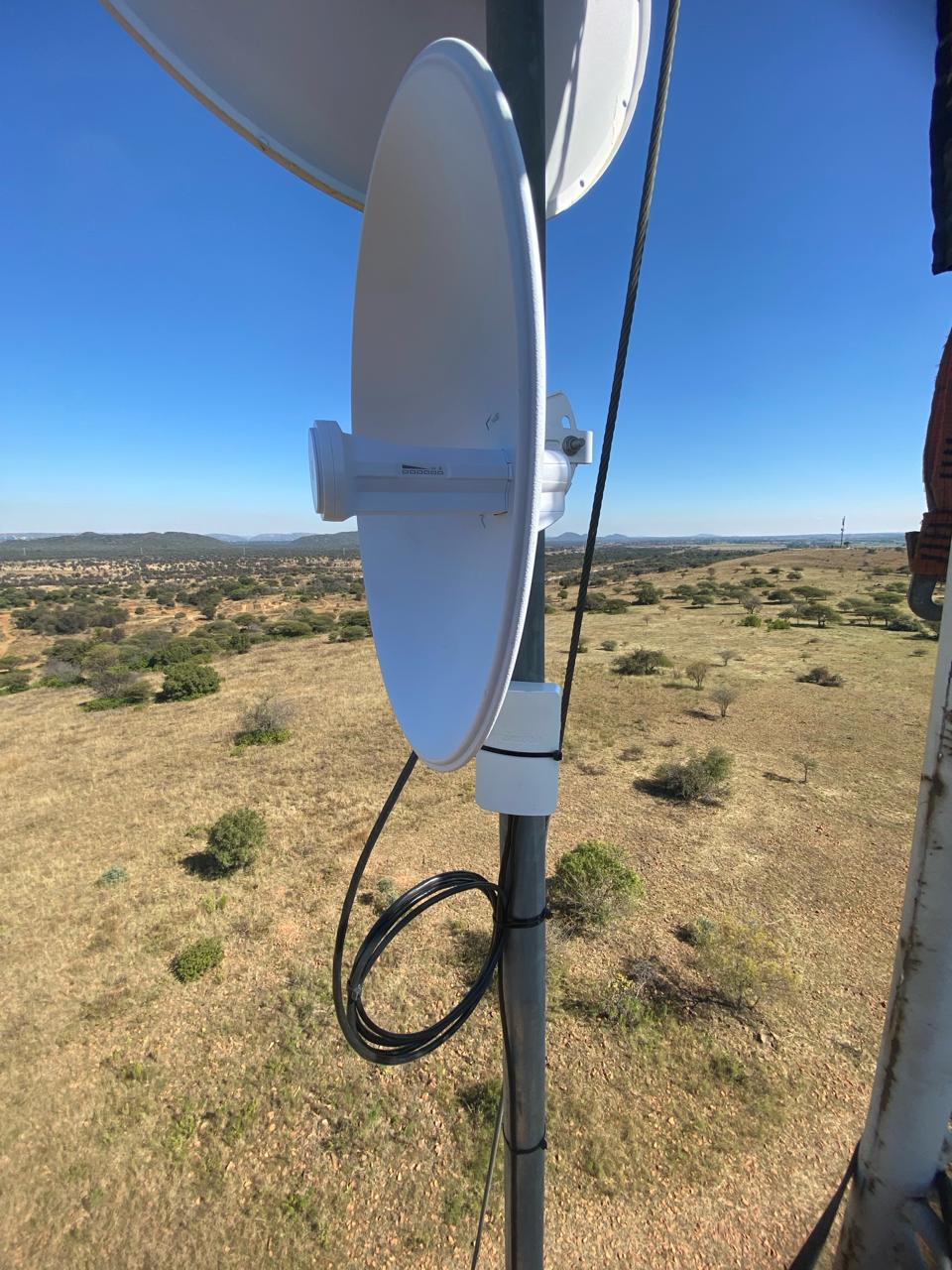 PRIN ICT's own microwave link tower